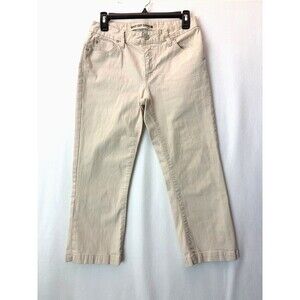 VTG Y2K GAP Boot Cut Capri Cream/ Ivory Size 6 Womens Straight Leg Stretch